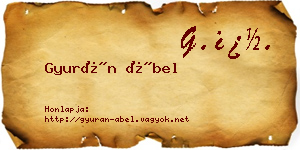 Gyurán Ábel névjegykártya